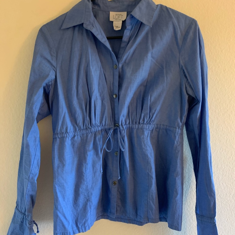 Ann Taylor Loft button down blouse shirt
